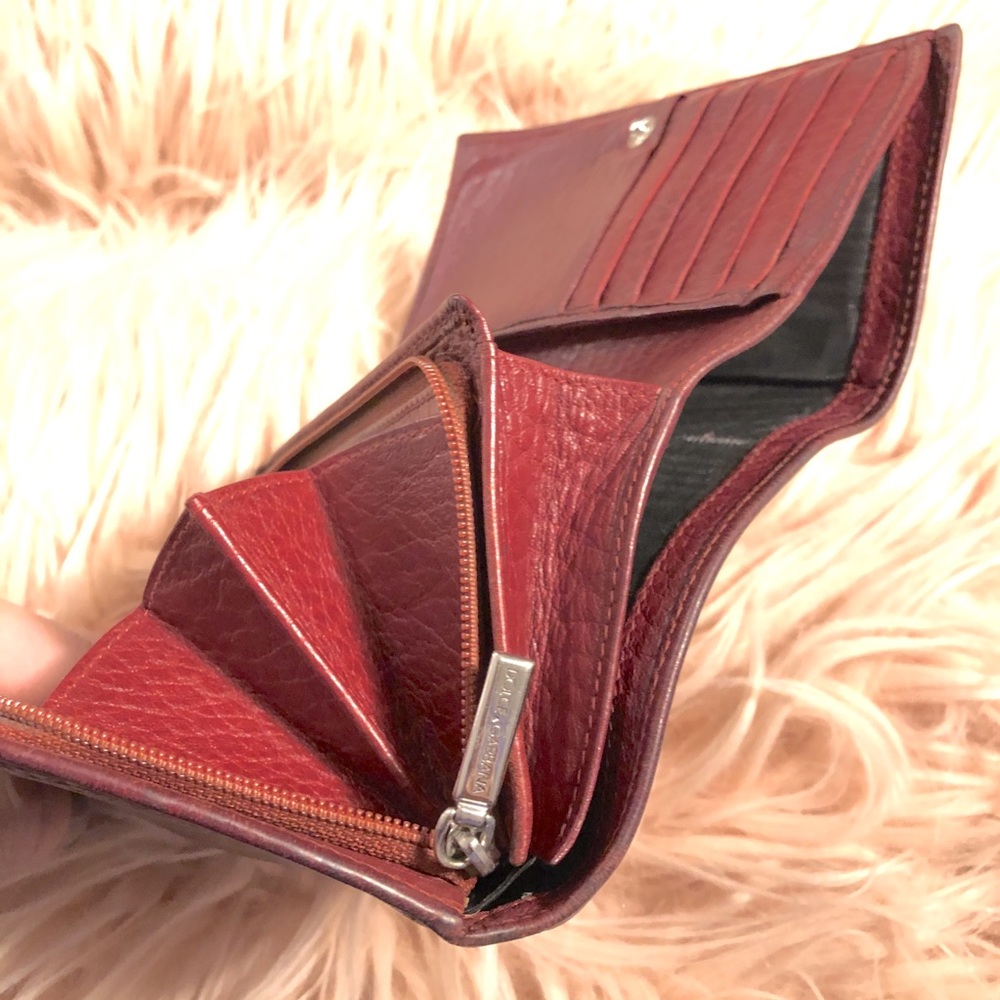 Dolce&Gabbana Soft Red Leather Multi Pocket Wallet